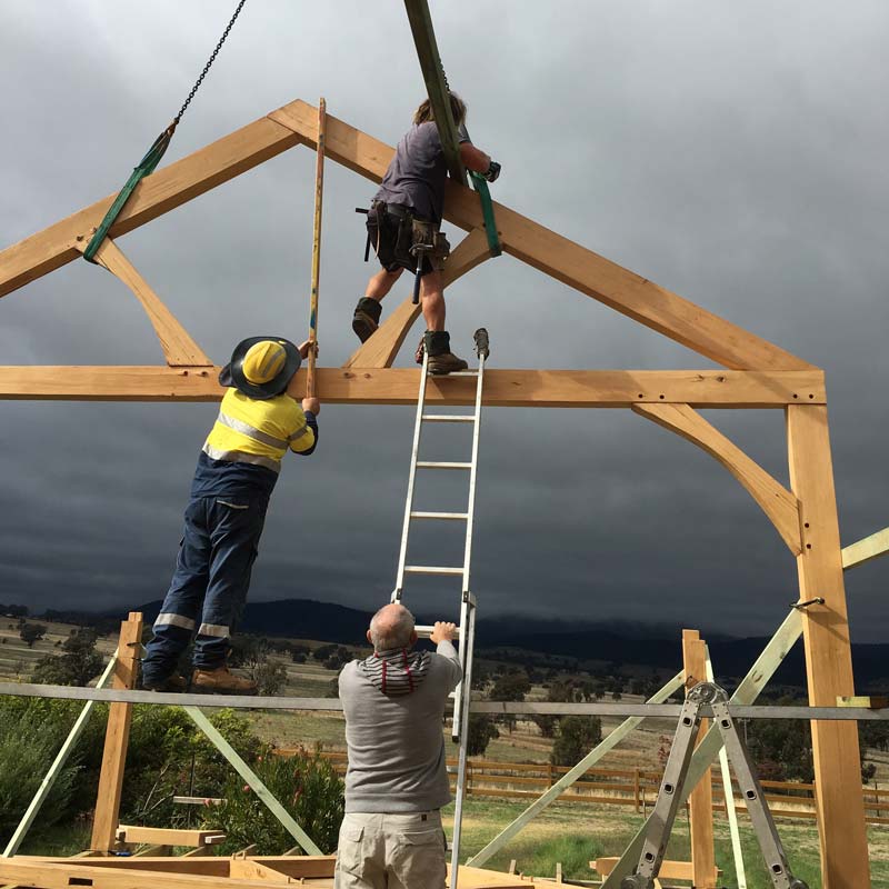 Big Mountain Homes - Bluegum Ridge Traditional Timber Home under construction