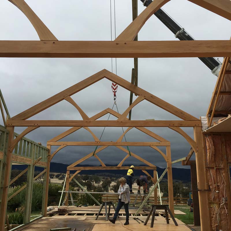 Big Mountain Homes - Bluegum Ridge Traditional Timber Home under construction