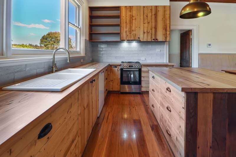 100-Year-Old Renovation - Timber Cottage Kitchen